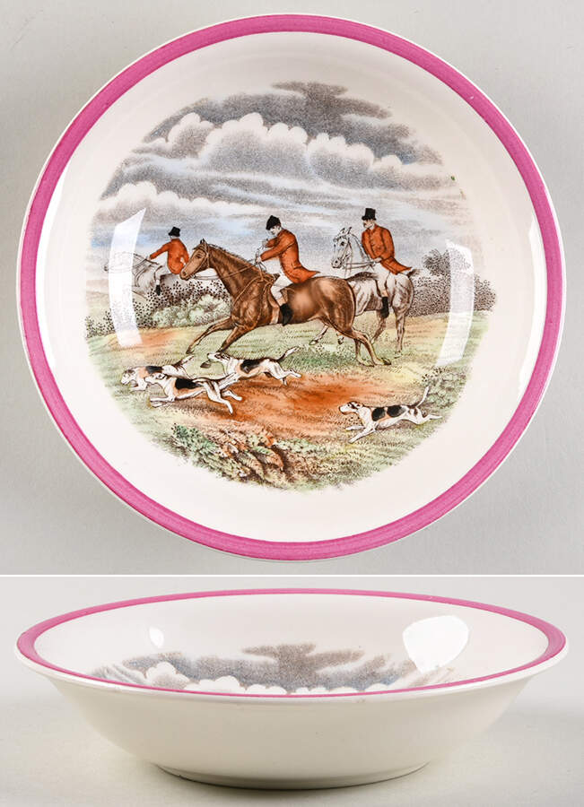 Herring Hunt The Hunt Red Coupe Cereal Bowl by Spode-1