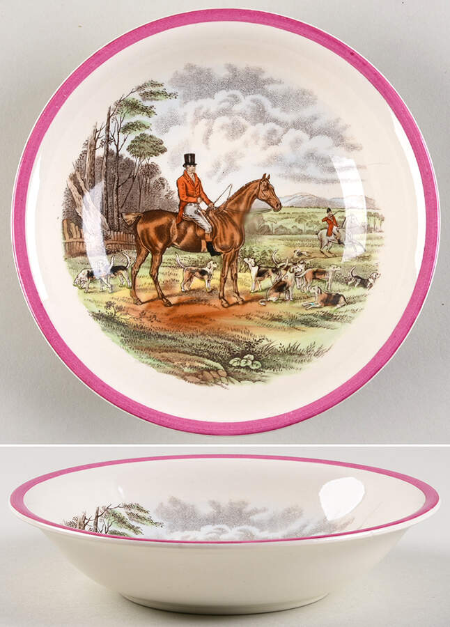 Herring Hunt The Hunt Red Coupe Cereal Bowl by Spode-1