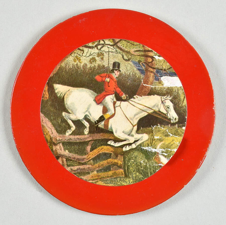 Herring Hunt The Hunt Red Round Cork Coaster by Spode-1