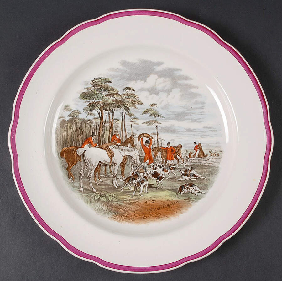 Herring Hunt The Hunt Red Dinner Plate by Spode-1