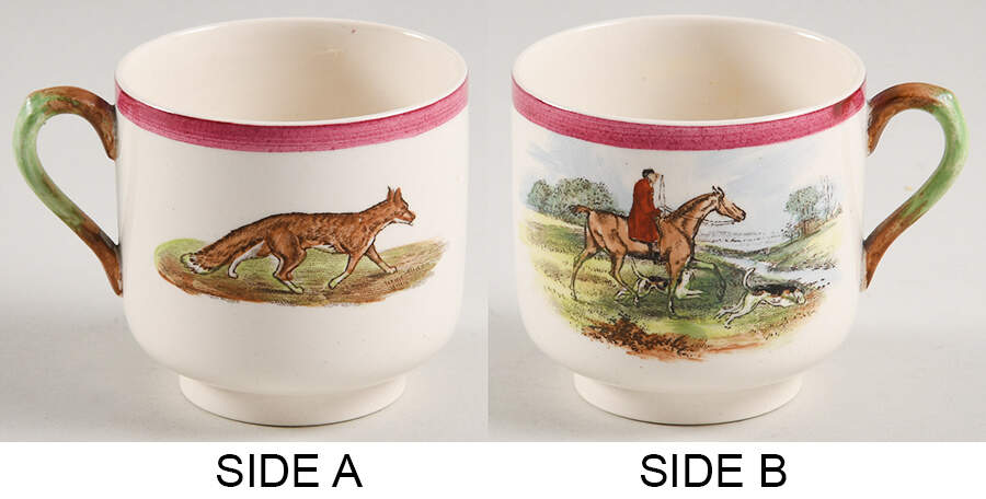 Herring Hunt The Hunt Red Flat Demitasse Cup by Spode-1