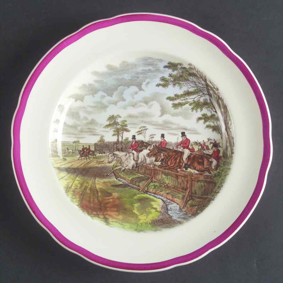 Herring Hunt The Hunt Red Luncheon Plate by Spode-1