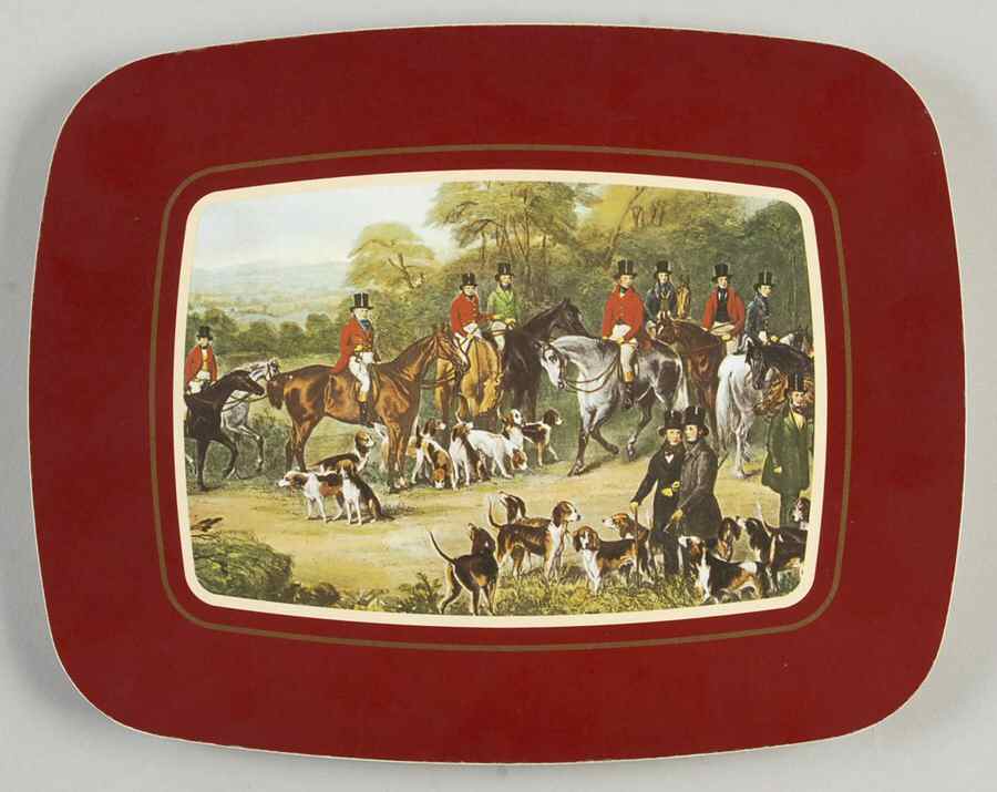 Herring Hunt The Hunt Red Rectangular Melamine Casserole Stand by Spode-1