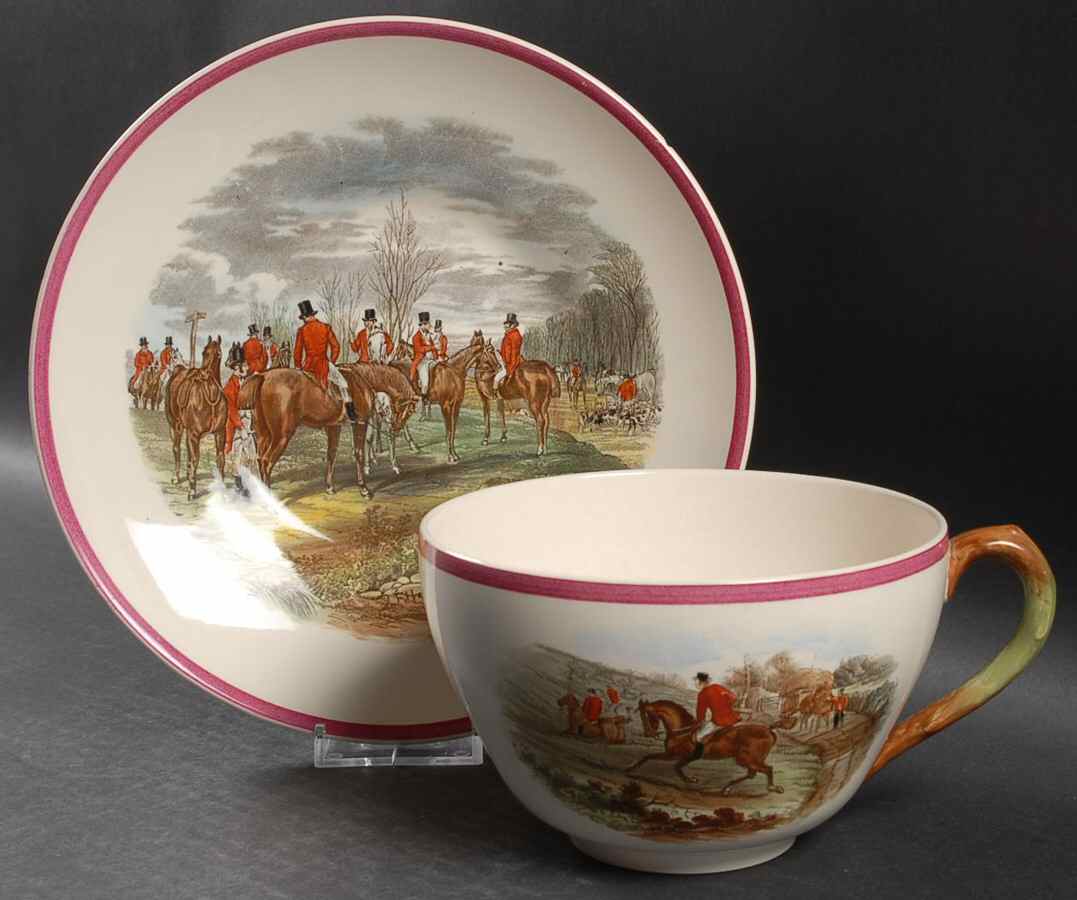 Herring Hunt The Hunt Red Jumbo Cup & Saucer Set by Spode-1