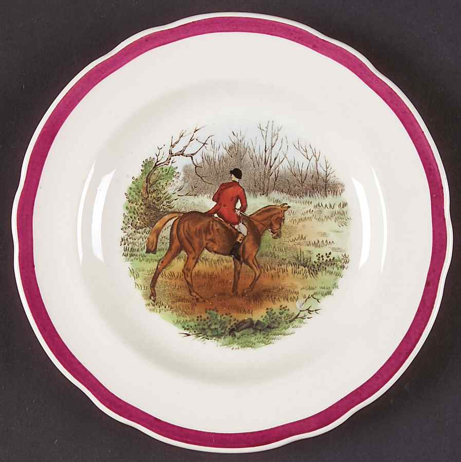 Herring Hunt The Hunt Red Small Bread & Butter Plate by Spode-1