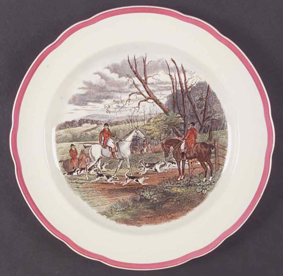 Herring Hunt The Hunt Red Dinner Plate by Spode-1