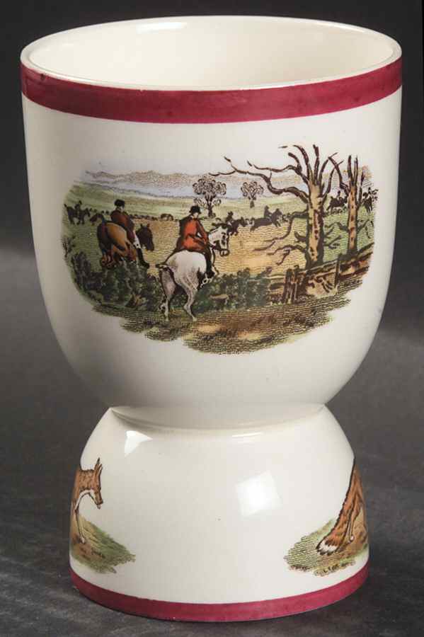 Herring Hunt The Hunt Red Double Egg Cup by Spode-1