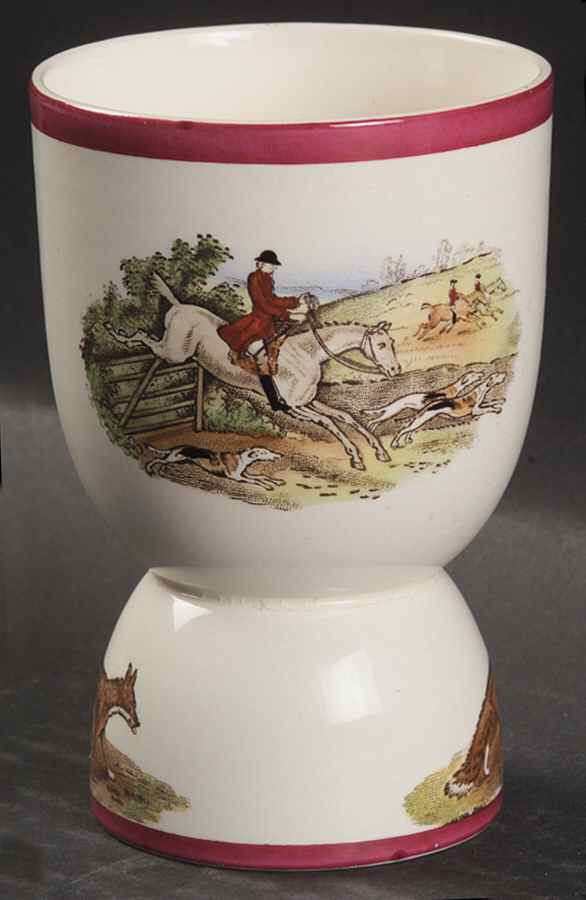 Herring Hunt The Hunt Red Double Egg Cup by Spode-1