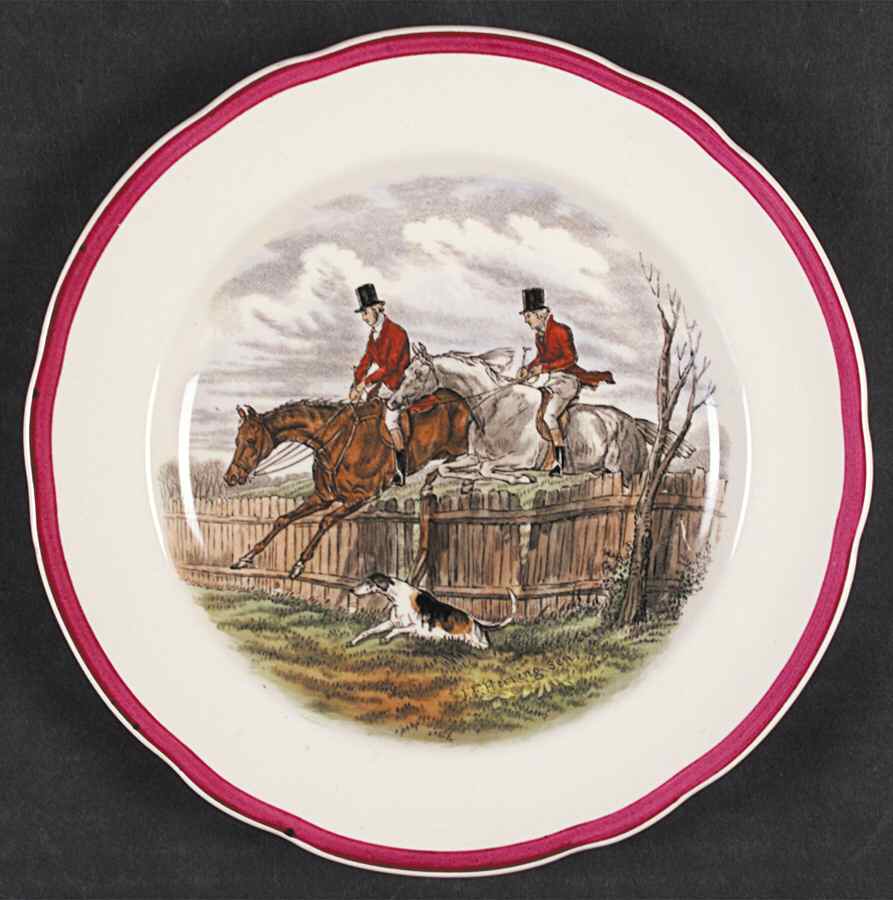 Herring Hunt The Hunt Red Salad Plate by Spode-1