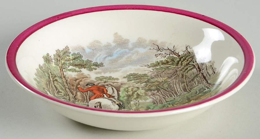 Herring Hunt The Hunt Red Coupe Cereal Bowl by Spode-1