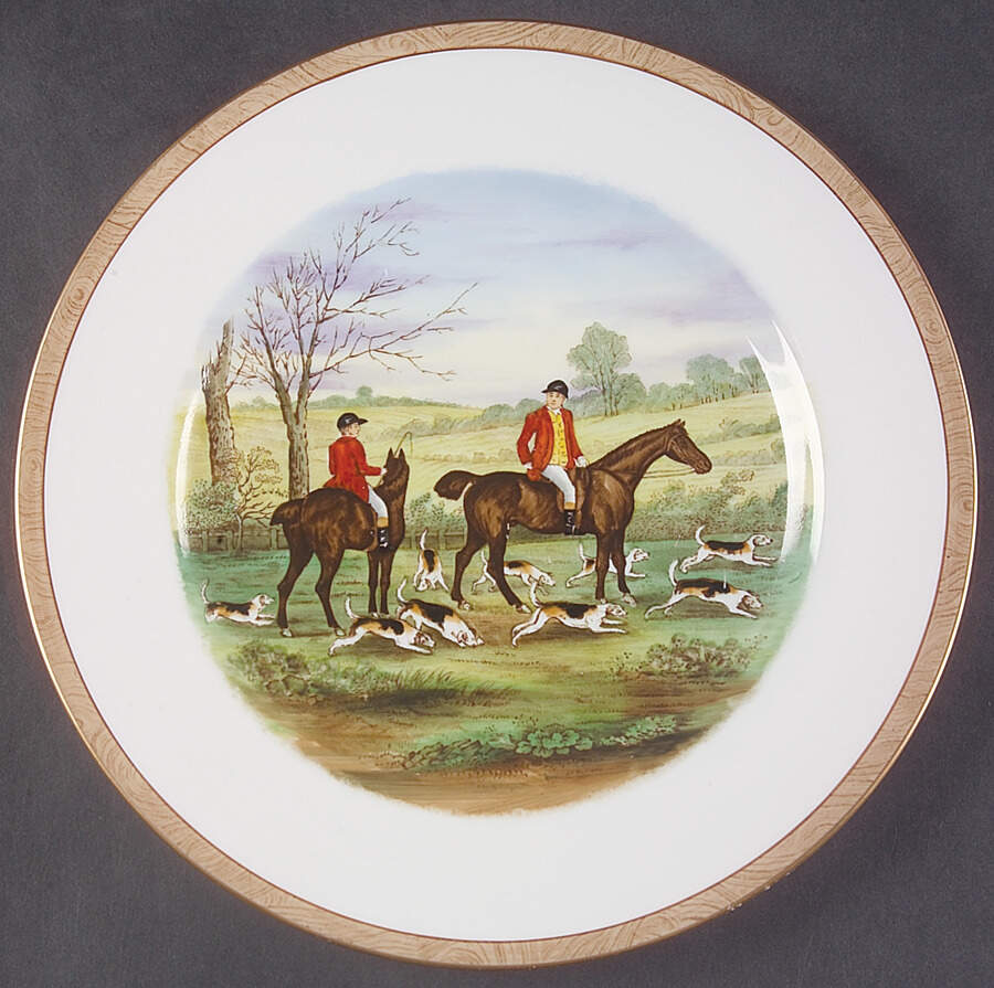 Herring Hunt Dinner Plate by Spode-1