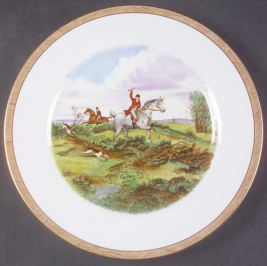 Herring Hunt Dinner Plate by Spode-1