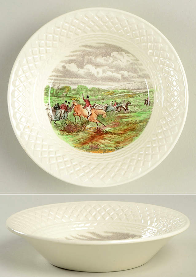 Herring Hunt (Mansard Shape) Fruit/Dessert (Sauce) Bowl by Spode-1