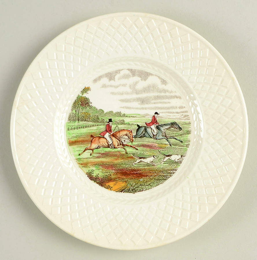 Herring Hunt (Mansard Shape) Bread & Butter Plate by Spode-1