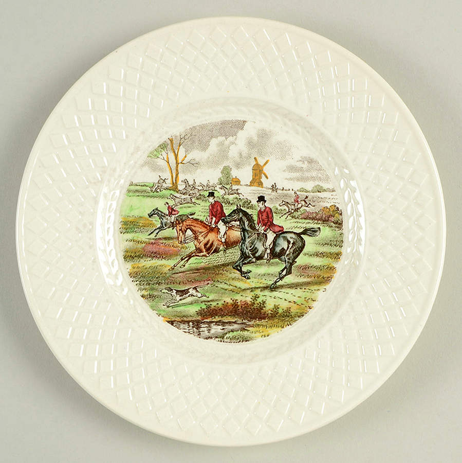 Herring Hunt (Mansard Shape) Bread & Butter Plate by Spode-1