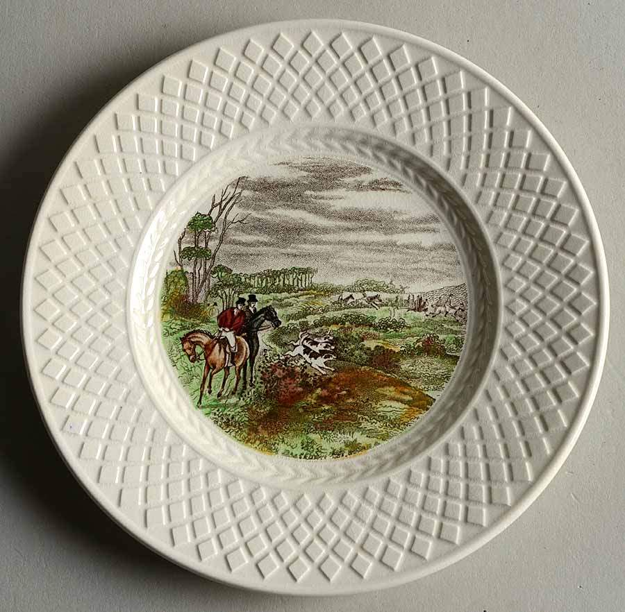 Herring Hunt (Mansard Shape) Bread & Butter Plate by Spode-1