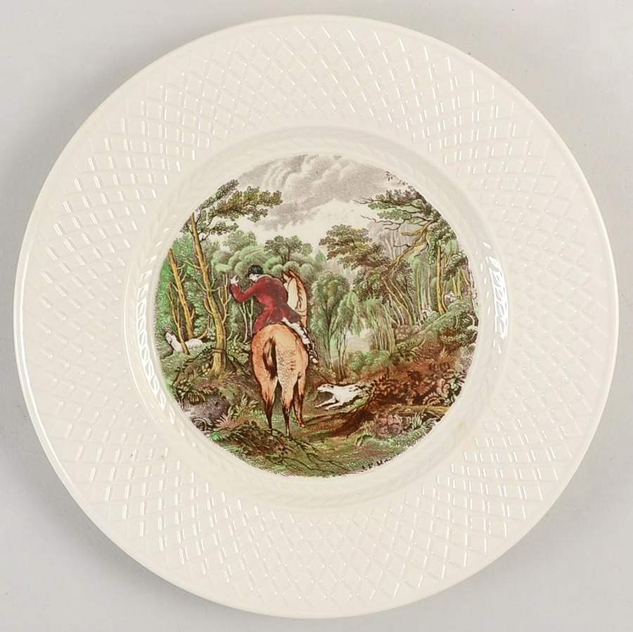 Herring Hunt (Mansard Shape) Salad Plate by Spode-1