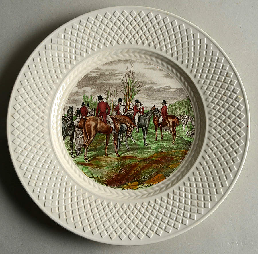 Herring Hunt (Mansard Shape) Luncheon Plate by Spode-1