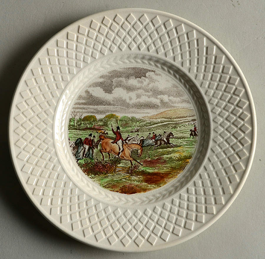 Herring Hunt (Mansard Shape) Bread & Butter Plate by Spode-1