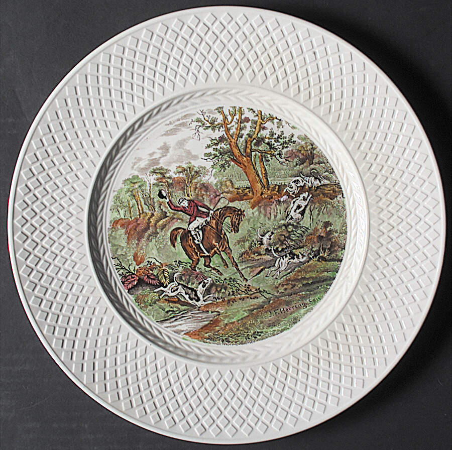 Herring Hunt (Mansard Shape) Dinner Plate by Spode-1