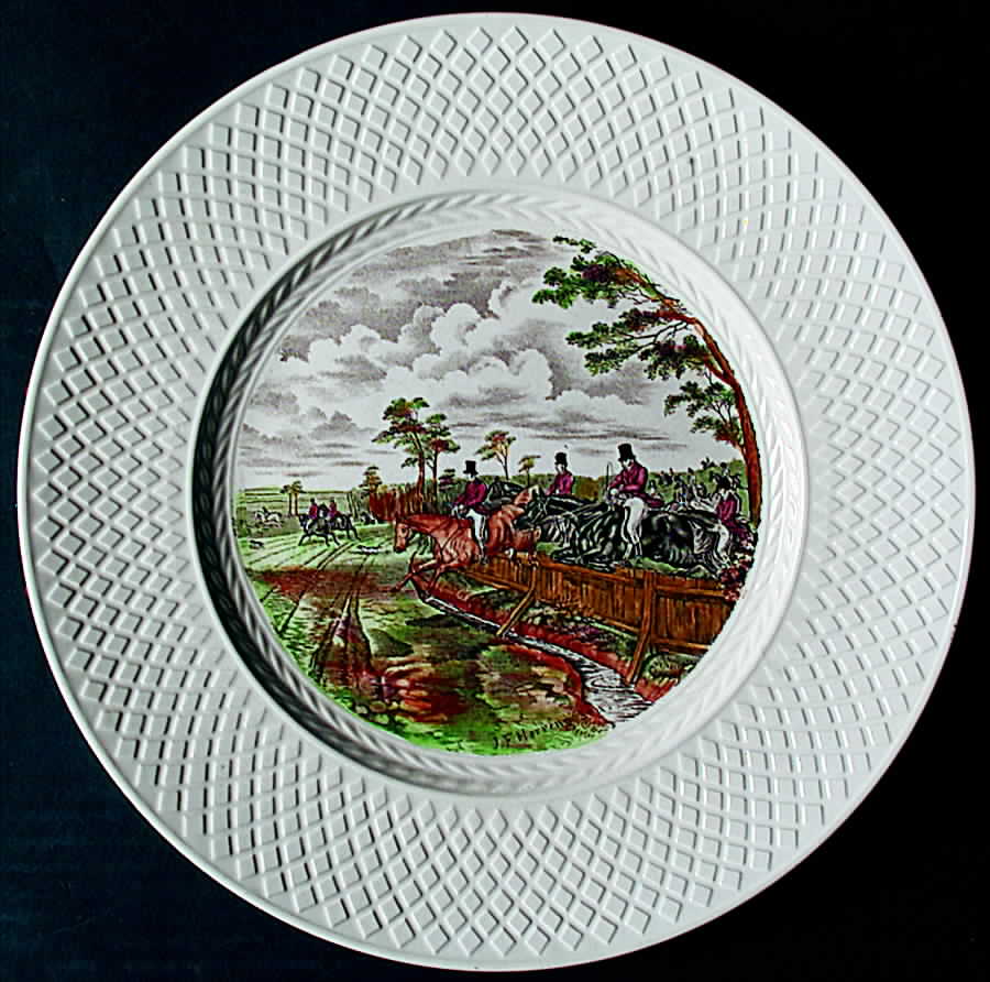 Herring Hunt (Mansard Shape) Dinner Plate by Spode-1