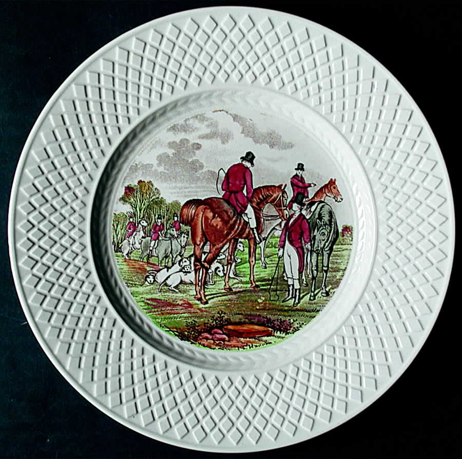 Herring Hunt (Mansard Shape) Salad Plate by Spode-1