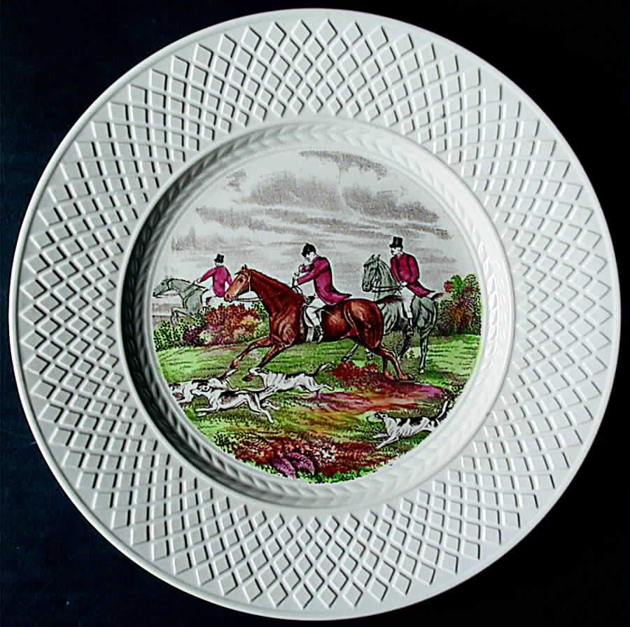 Herring Hunt (Mansard Shape) Salad Plate by Spode-1