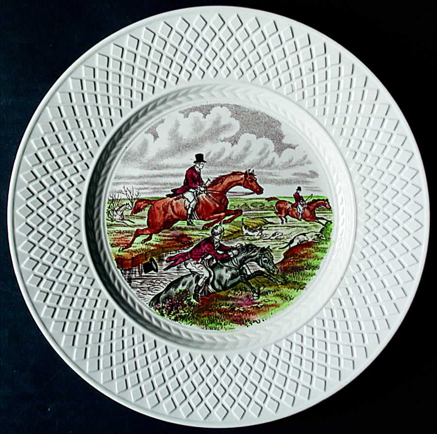 Herring Hunt (Mansard Shape) Salad Plate by Spode-1