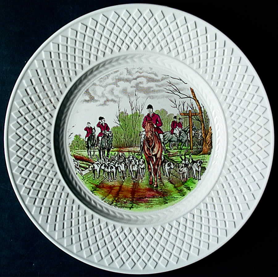 Herring Hunt (Mansard Shape) Salad Plate by Spode-1