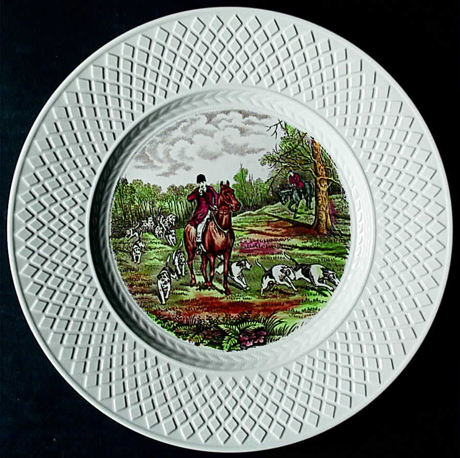 Herring Hunt (Mansard Shape) Salad Plate by Spode-1