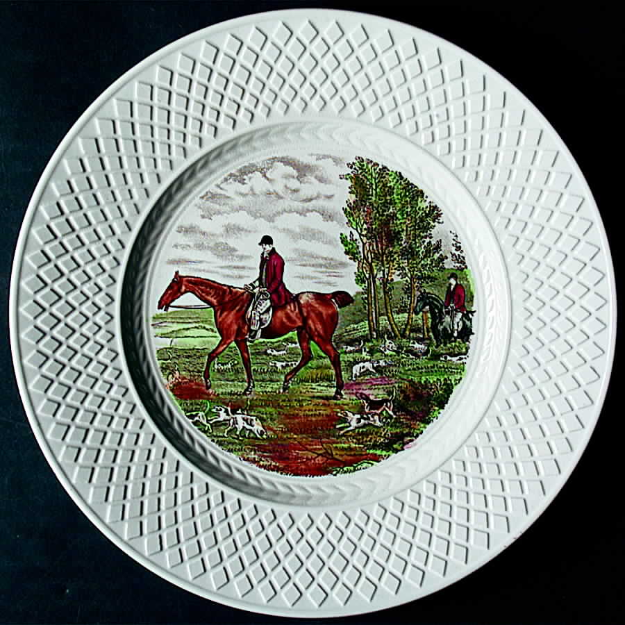 Herring Hunt (Mansard Shape) Salad Plate by Spode-1
