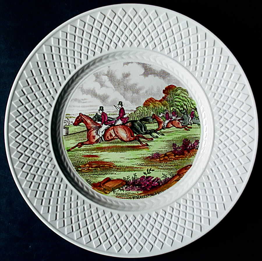 Herring Hunt (Mansard Shape) Salad Plate by Spode-1