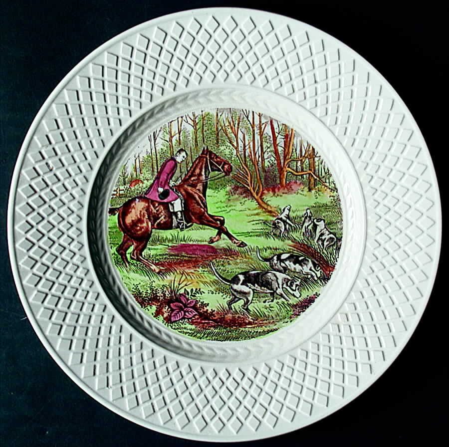 Herring Hunt (Mansard Shape) Salad Plate by Spode-1