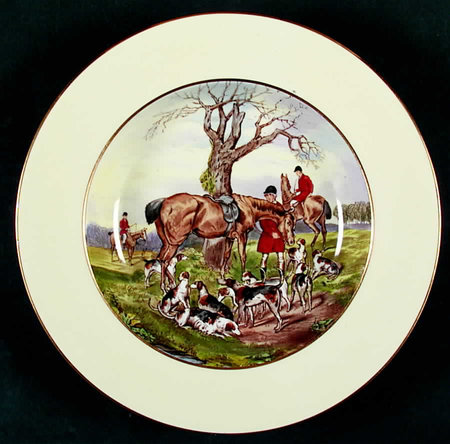 Herring Hunt Rim Soup Bowl by Spode-1