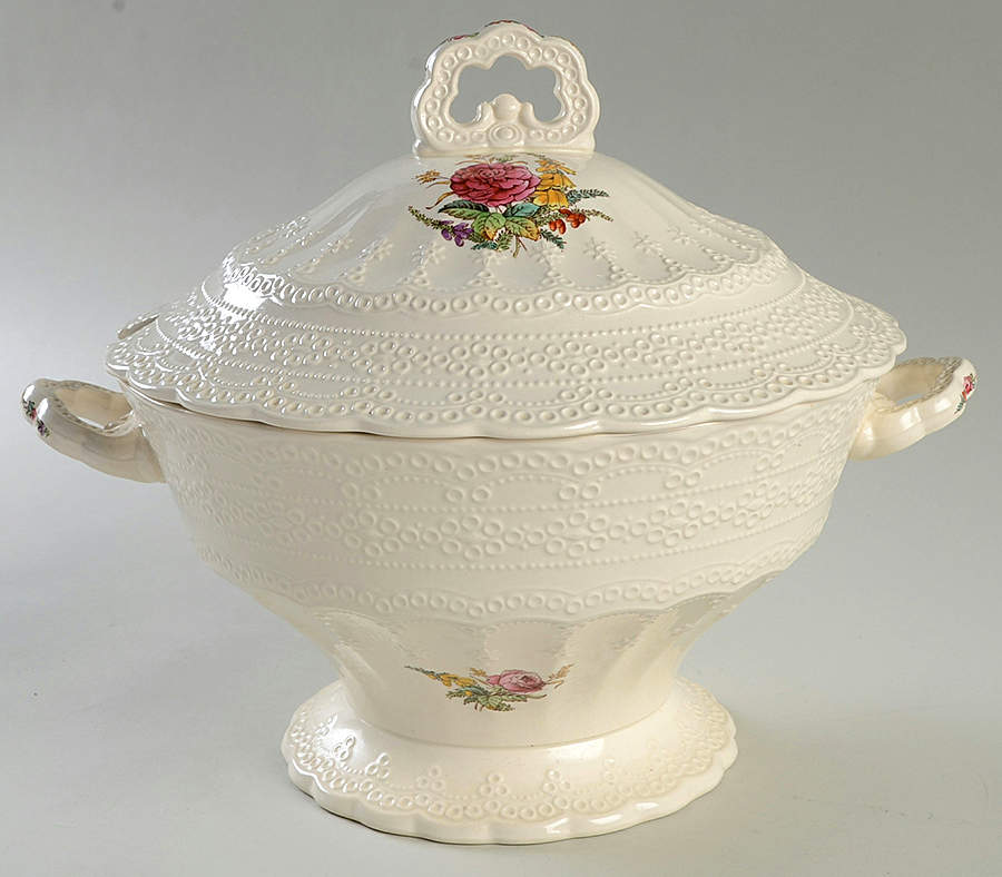 Heath & Rose (Jewel Shape) Tureen &  Lid by Spode-1