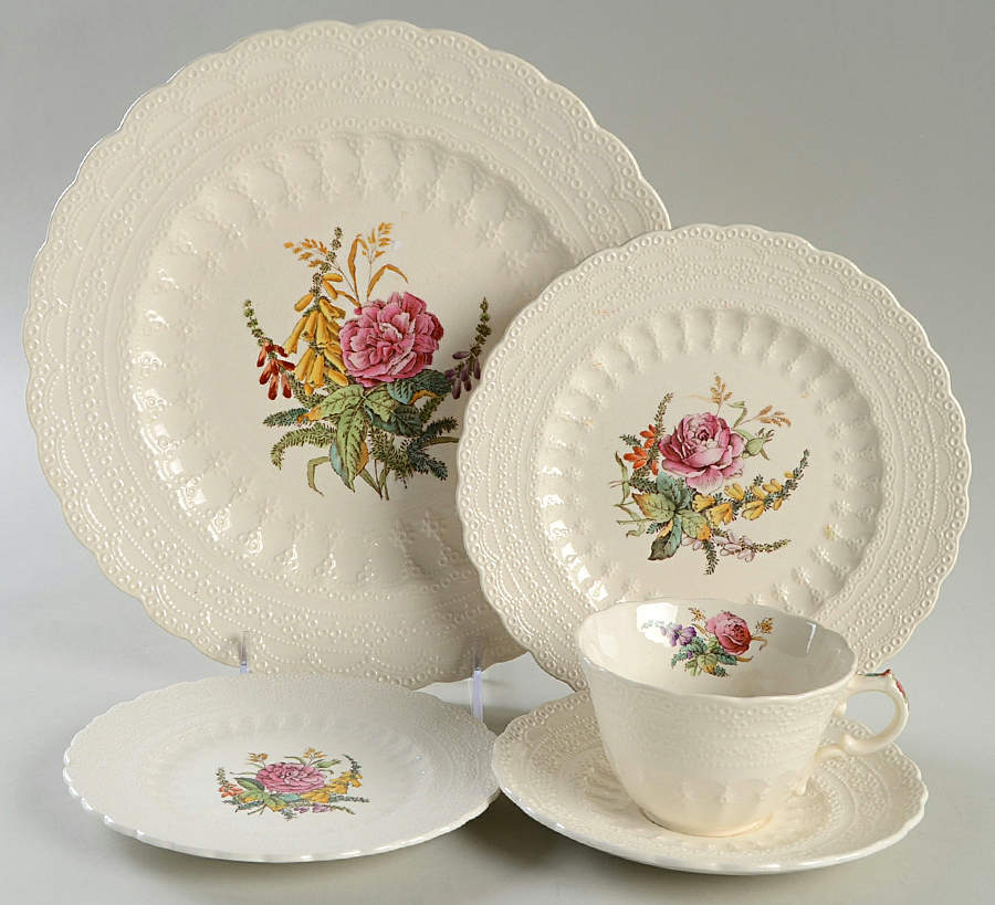 Heath & Rose (Jewel Shape) 5 Piece Place Setting by Spode-1