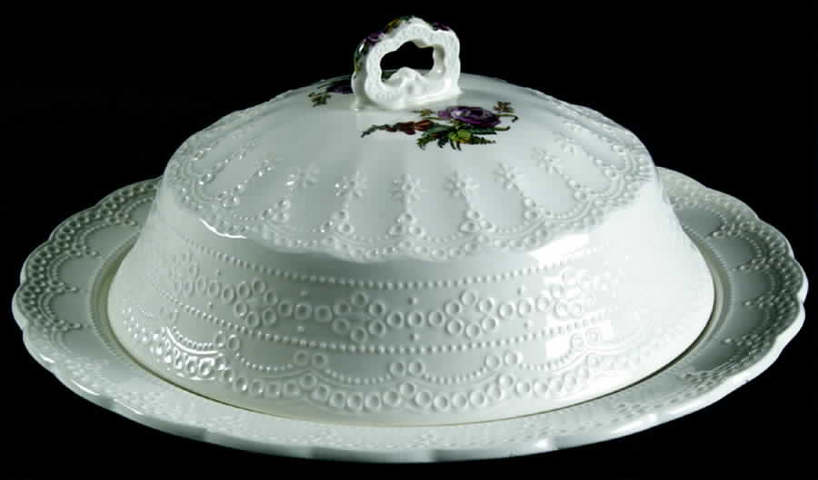 Heath & Rose (Jewel Shape) Muffin Dish & Lid by Spode-1