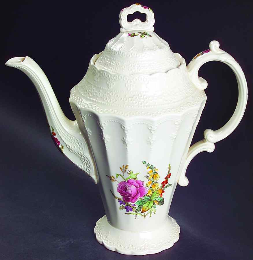 Heath & Rose (Jewel Shape) Coffee Pot & Lid by Spode-1