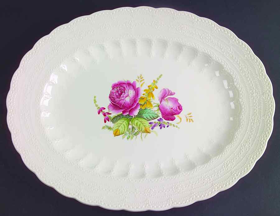 Heath & Rose (Jewel Shape) 15" Oval Serving Platter by Spode-1