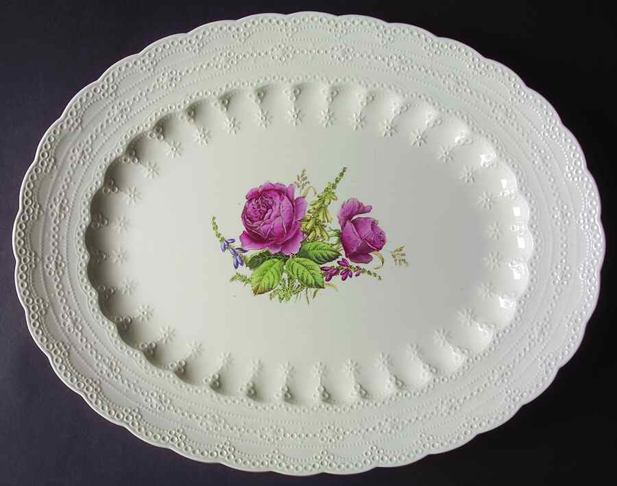 Heath & Rose (Jewel Shape) 17" Oval Serving Platter by Spode-1