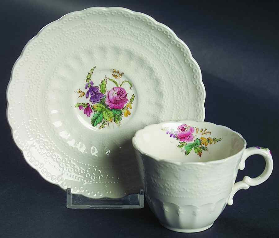 Heath & Rose (Jewel Shape) Flat Demitasse Cup & Saucer Set by Spode-1