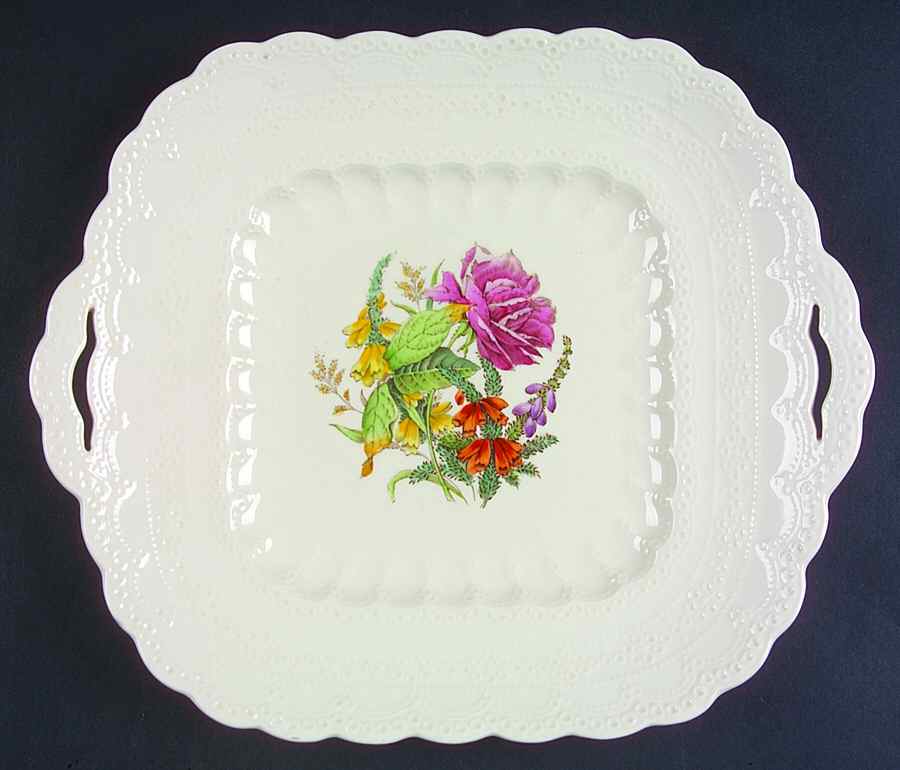 Heath & Rose (Jewel Shape) Square Handled Cake Plate by Spode-1