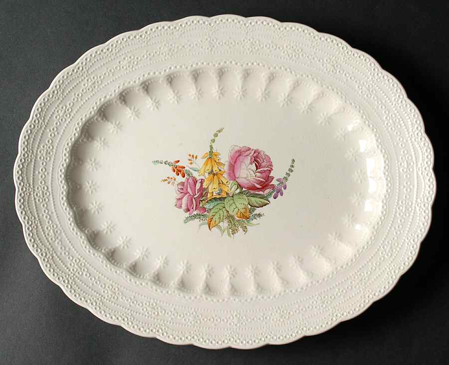 Heath & Rose (Jewel Shape) 13" Oval Serving Platter by Spode-1