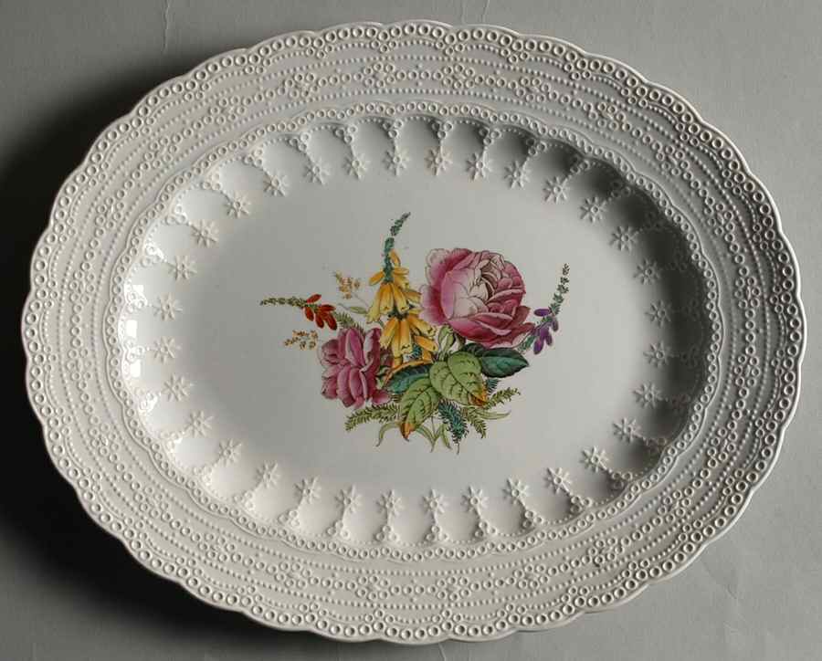 Heath & Rose (Jewel Shape) 11" Oval Serving Platter by Spode-1