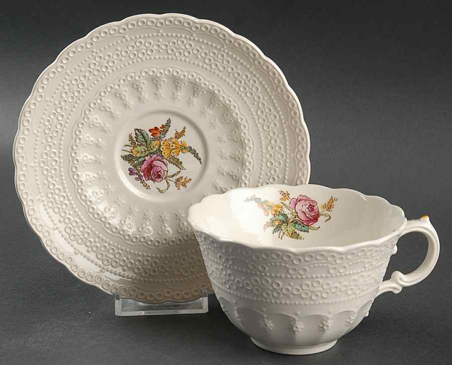 Heath & Rose (Jewel Shape) Oversized Cup & Saucer Set by Spode-1