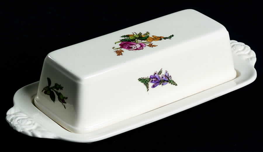 Heath & Rose (Jewel Shape) 1/4 Lb Covered Butter by Spode-1