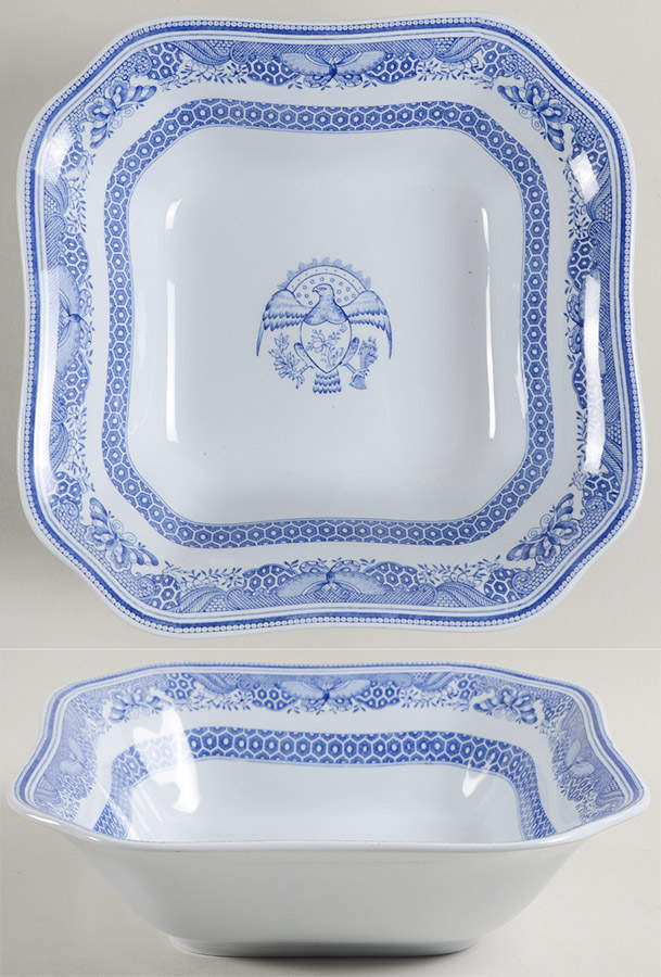 Heritage Blue 9" Square Vegetable Bowl by Spode-1