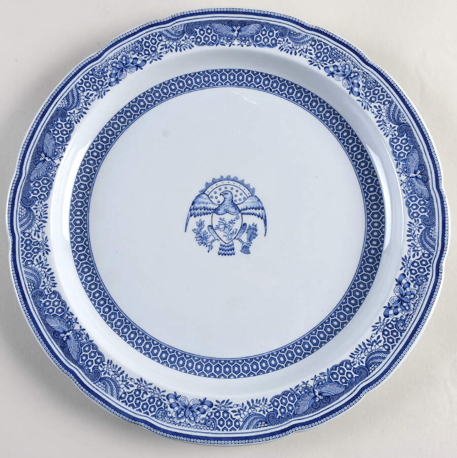 Heritage Blue 12" Chop Plate (Round Platter) by Spode-1