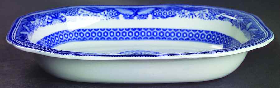 Heritage Blue 8" Oval Vegetable Bowl by Spode-1