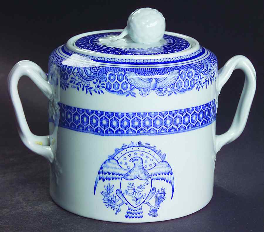 Heritage Blue Sugar Bowl & Lid by Spode-1
